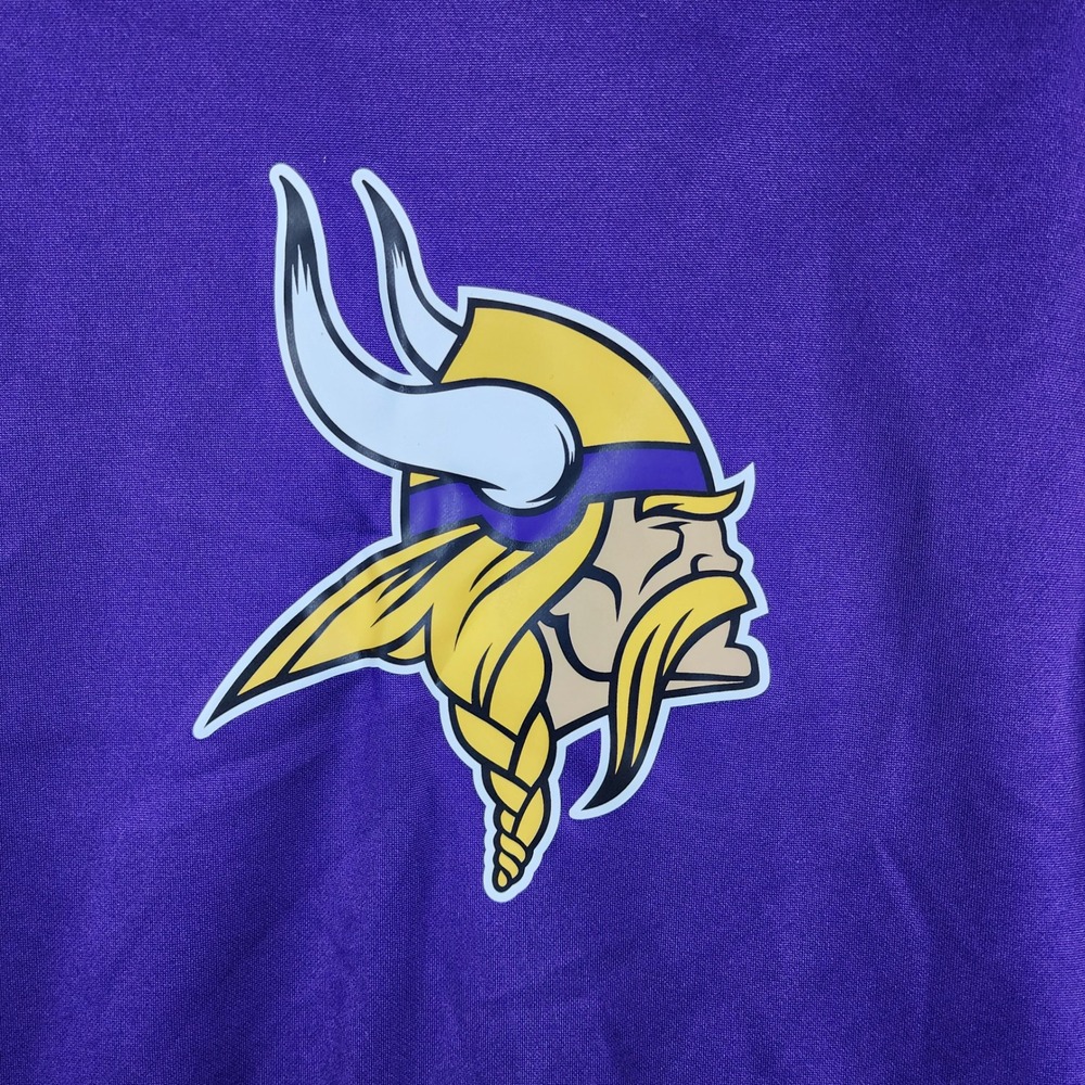 NFL Team Apparel Minnesota Vikings Hoodie Mens Medium Purple Space Dye Pullover - Picture 3 of 7